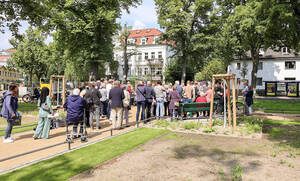 Einweihung des neugestalteten Saaleckplatzes in Lichterfelde am 7. Juni. Foto: BA SZ
