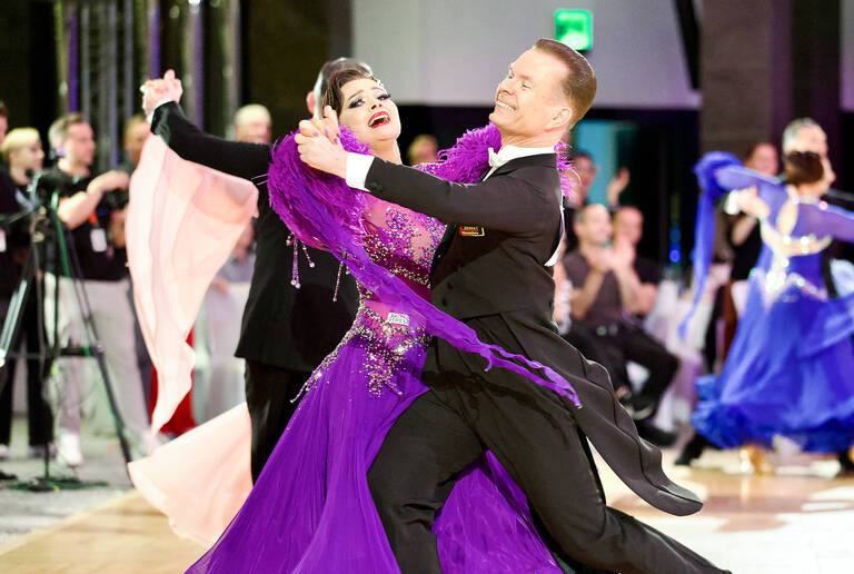 Gert Faustmann und Alexandra Kley, amtierende Weltmeister Masters III S. Foto: Peter Gerhard Krüger