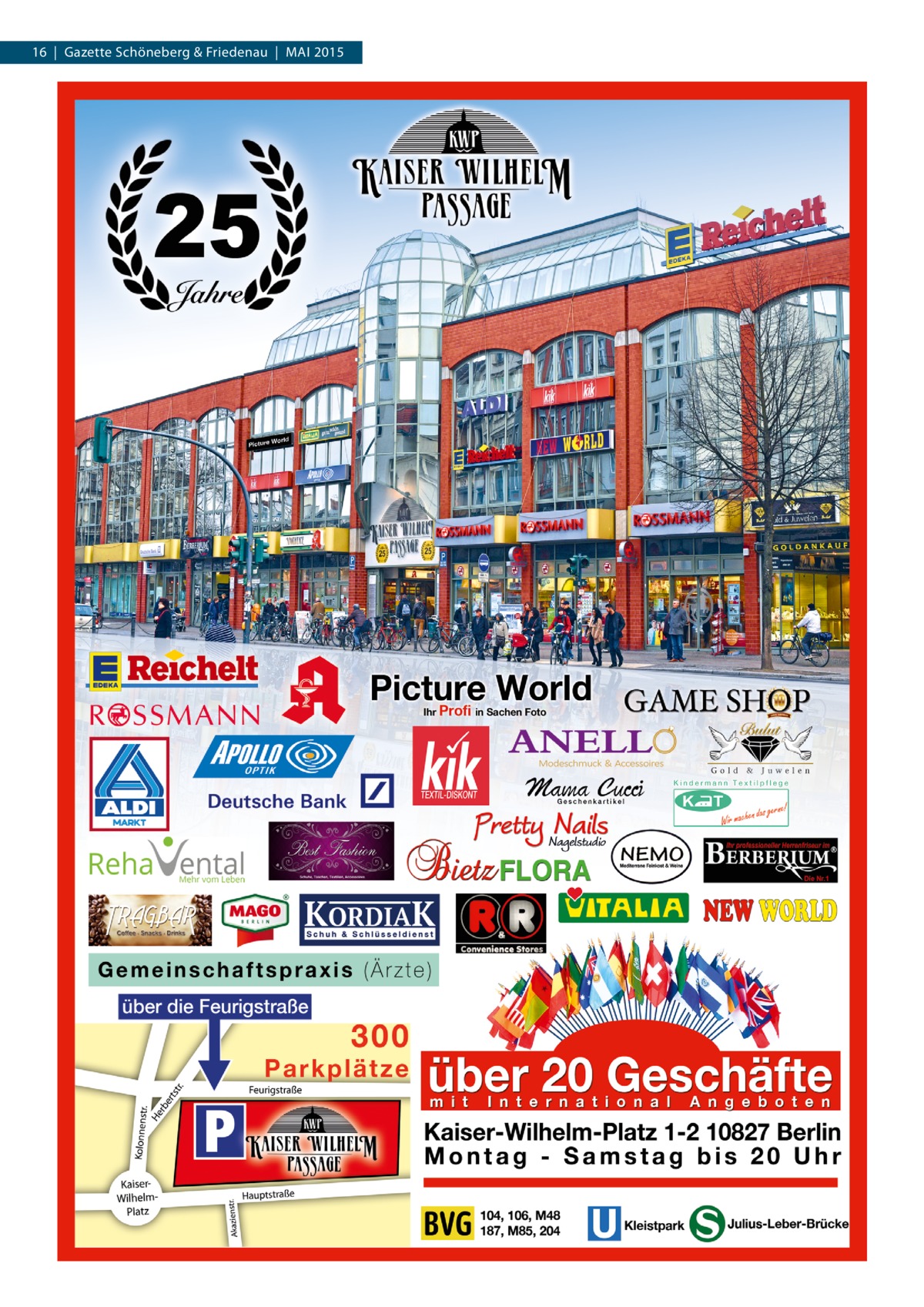 16 | Gazette Schöneberg & Friedenau | MAI 2015