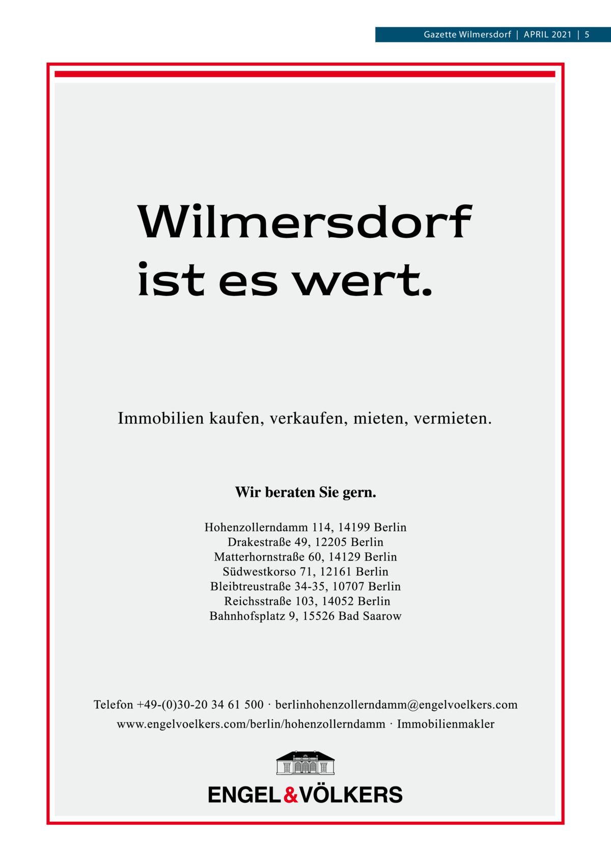 Gazette Wilmersdorf  |  April 2021  |  5